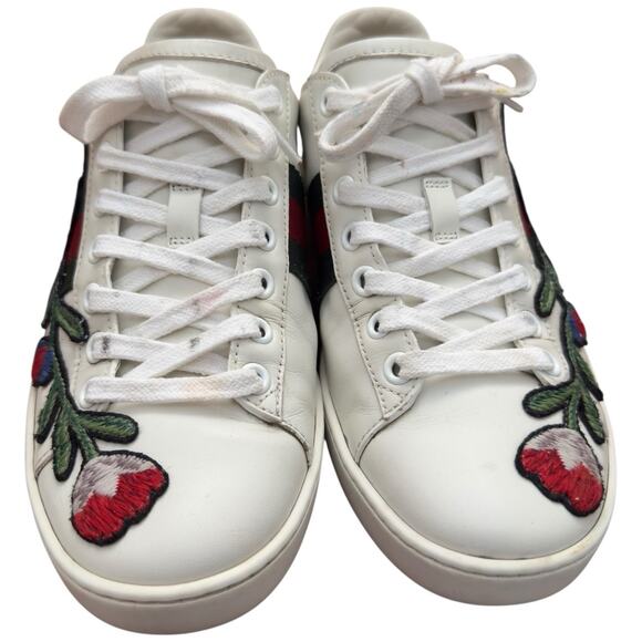 Gucci Ace Embroidered Floral Sneakers Size 36 - Picture 2 of 14